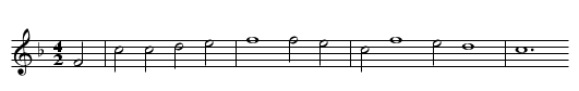 Der Benzenauer - staff notation