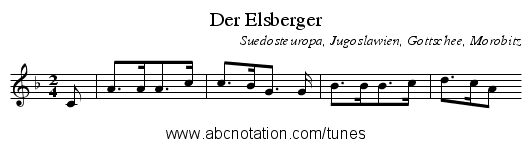 Der Elsberger - staff notation