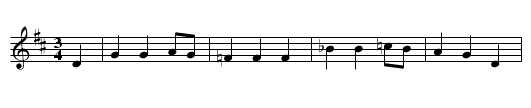 Der englische Gruss - staff notation