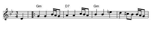 Der Farzorgter Yid - staff notation