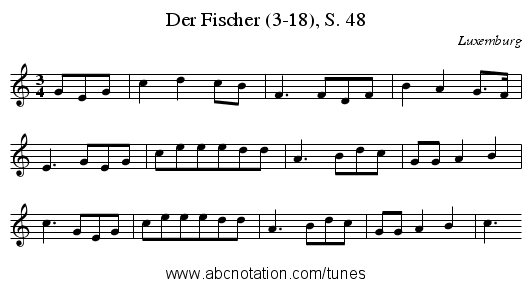 Der Fischer (3-18), S. 48 - staff notation