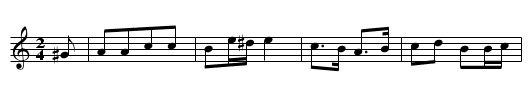Der gjik tv&aelig; systa - staff notation