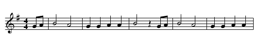 Der grausame Bruder - staff notation