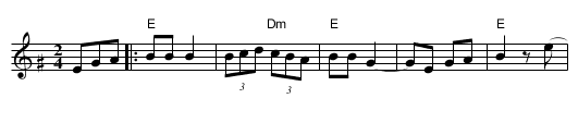 der Heyser Bulgar - staff notation