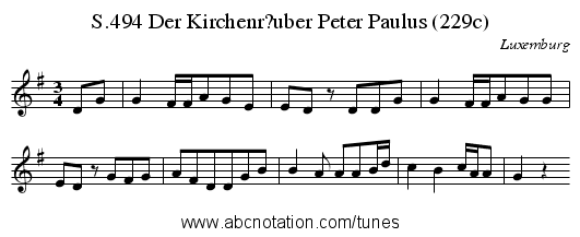 Der Kirchenr?uber Peter Paulus (229c), S.494 - staff notation