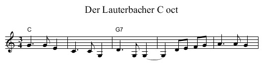 Der Lauterbacher C oct - staff notation