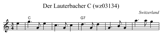 Der Lauterbacher C (wz03134) - staff notation