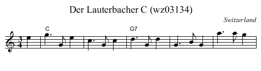 Der Lauterbacher C (wz03134) - staff notation