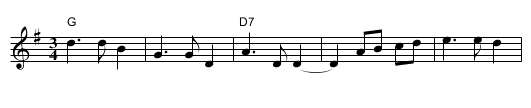 Der Lauterbacher G - staff notation