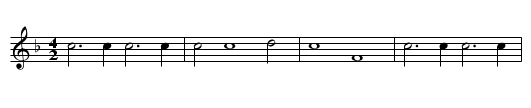 Der lustige Bauer - staff notation
