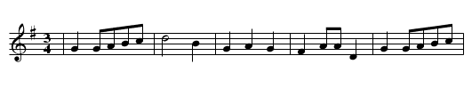 DER MIT DEM SABEL - staff notation