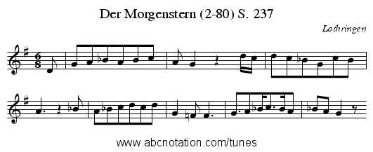 Der Morgenstern (2-80) S. 237 - staff notation