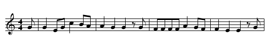 Der Nachtjaeger - staff notation