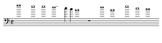 Der Ratten schwanz - staff notation