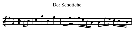 Der Schotiche - staff notation