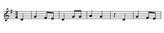 Der schwatzhafte Junggeselle - staff notation
