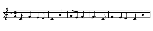 Der schwatzhafte Junggeselle - staff notation