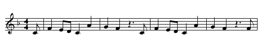 Der schwatzhafte Junggeselle - staff notation