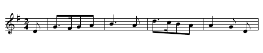 Der schwatzhafte Junggeselle - staff notation