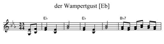 der Wampertgust [Eb] - staff notation