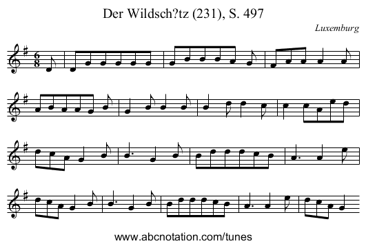Der Wildsch?tz (231), S. 497 - staff notation