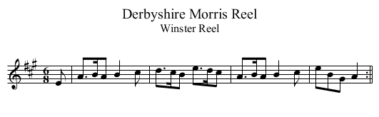 Derbyshire Morris Reel - staff notation