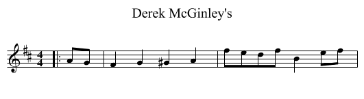 Derek McGinley's - staff notation