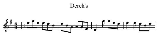 Derek's - staff notation