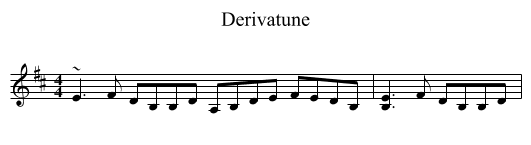 Derivatune - staff notation