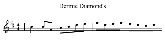 Dermie Diamond's - staff notation