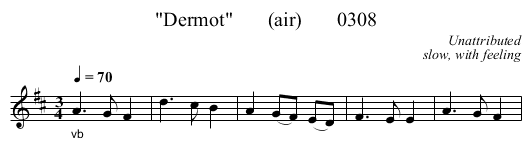 Dermot       (air)       0308 - staff notation