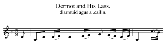 Dermot and His Lass. - staff notation