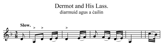 Dermot and His Lass. - staff notation