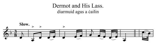 Dermot and His Lass. - staff notation