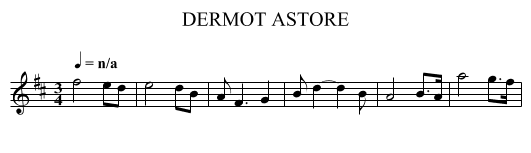 DERMOT ASTORE - staff notation