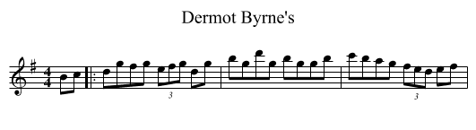 Dermot Byrne's - staff notation