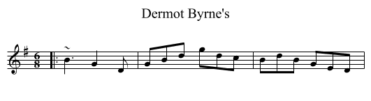 Dermot Byrne's - staff notation