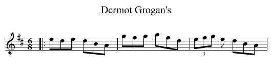 Dermot Grogan's - staff notation