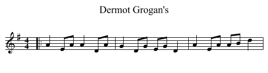 Dermot Grogan's - staff notation