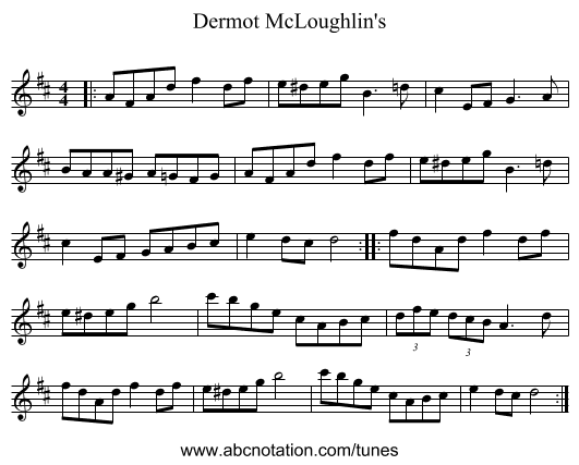 Dermot McLoughlin's - staff notation