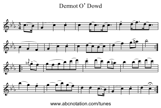 Dermot O’ Dowd - staff notation