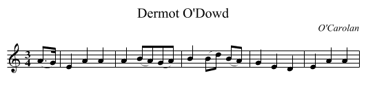 Dermot O'Dowd - staff notation