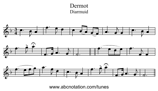Dermot - staff notation