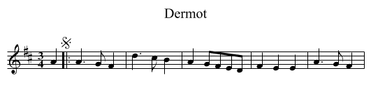 Dermot - staff notation