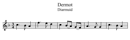 Dermot - staff notation