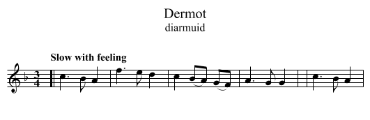 Dermot - staff notation