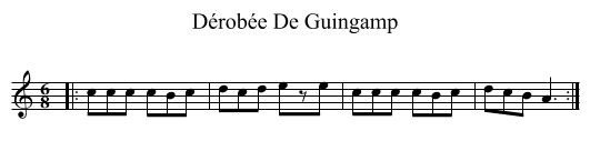 Dérobée De Guingamp - staff notation