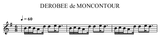 DEROBEE de MONCONTOUR - staff notation