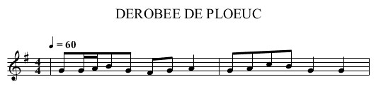 DEROBEE DE PLOEUC - staff notation