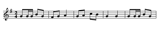 Derobee - staff notation